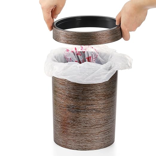 3 Pack Vintage Small Trash Can, 1.7 Gallon Plastic Round Wastebasket, Hipsteen - Image 3