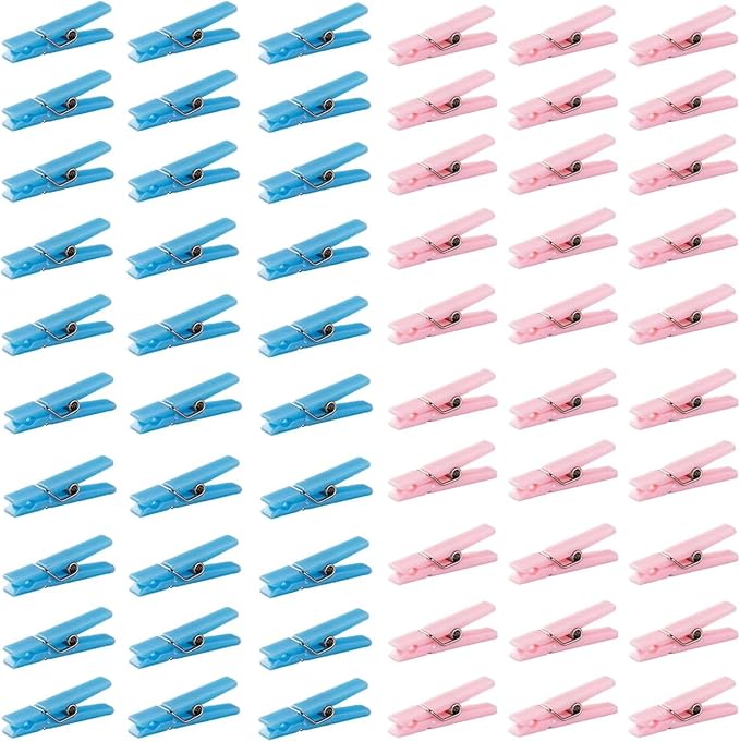60PCS Baby Shower Clothespin Games Plastic Mini Clothes Pins 1.4 inch - Image 5