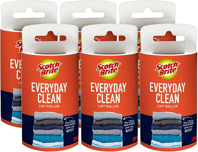 Scotch-Brite Everyday Clean Lint Roller Refills 6 Roller Refills 420 Sheets by Scotch-Brite