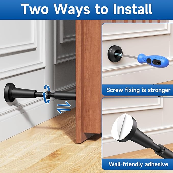 1pcs Adjustable Spring Door Stops, 4.17-5.35in Aluminum Long Door Stoppers - Image 5