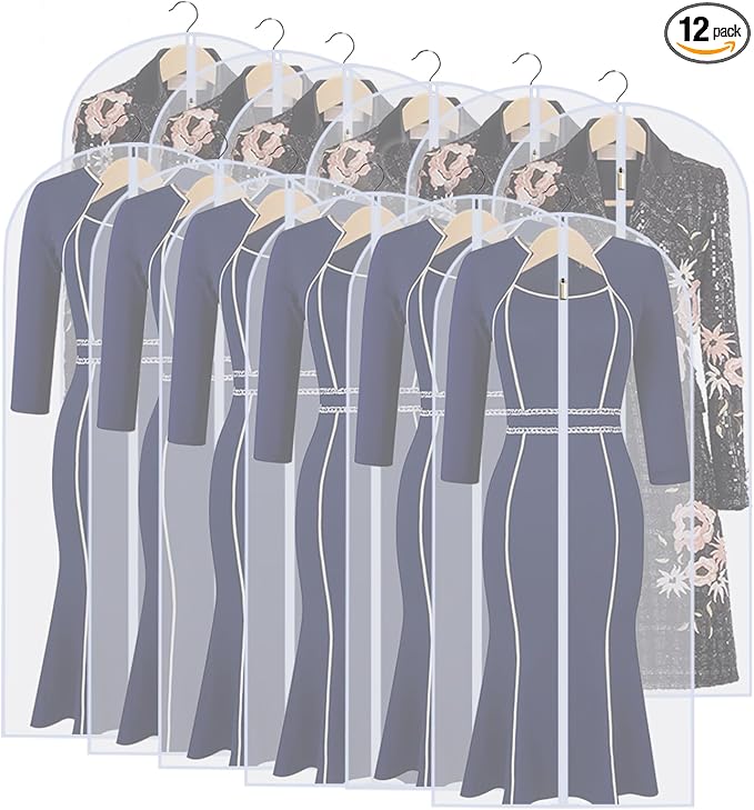 Garment Bag Covers Lightweight White PEVA Breathable Bags by UOUEHRA