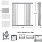 Tomorotec Roll Up Dish Drying Rack Over The Sink Grey Large Dish Drying Rack - Image 8