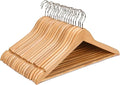 JS Hanger Wooden Coat Hangers, 20 Pack High Grade 17.5 Inch Wood Suit Hangers by JSHANGER