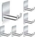 Adhesive Hooks, Stick on Stainless Steel Towel Robe Razor Wall Hooks by AdhesiveHooks