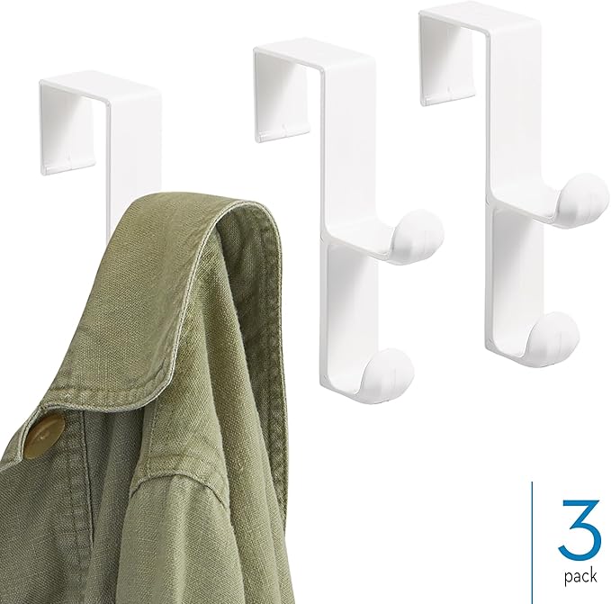 iDesign Over the Door Plastic Dual Hook Hanger - Image 2