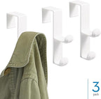 iDesign Over the Door Plastic Dual Hook Hanger - Image 2