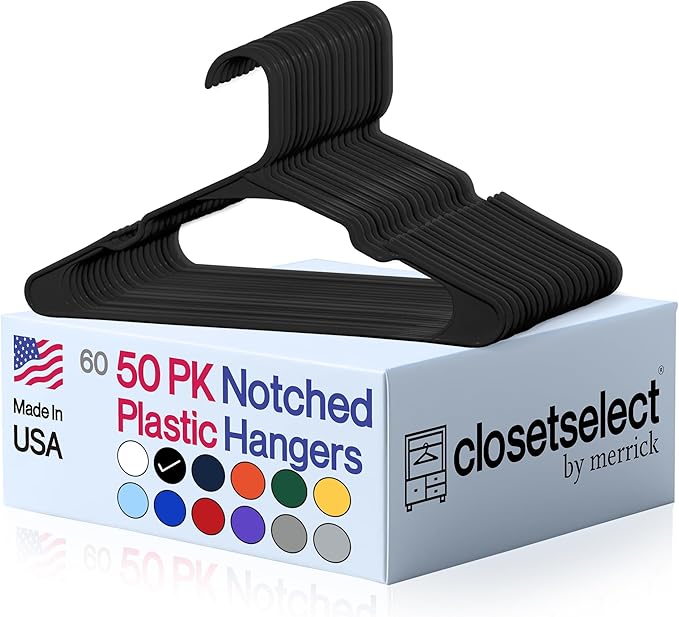 Plastic Hangers 50 Pack by closetselect