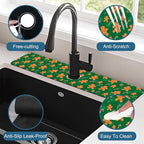 Christmas Happy New Year Sink Faucet Absorbing Mat Santa Claus Super Absorbent - Image 4