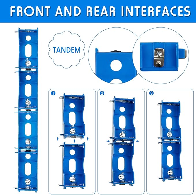 LEIFIDE 16 Pieces D Cell Battery Holder Series or Parallel Storage D Size - Image 2