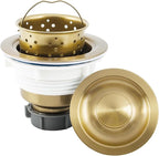 LQS Kitchen Sink Drain Strainer Assembly, Sink Drain 304 Stainless Steel - Image 5