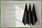Organic Cotton Black Tea Towels - Image 3