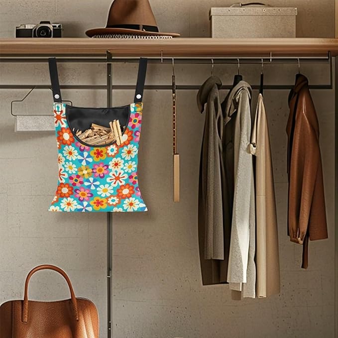 Clothespin Bag, Hanging Laundry Bag, Hanging Storage Organizer - Image 4