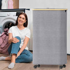 SUOCO Laundry Hamper on Wheels 100L, Clothes Basket - Image 2