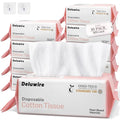 Soft Dry Wipe 10 Pack, Face Tissues, Lint Free Facial Cleansing Towels by Deluwire