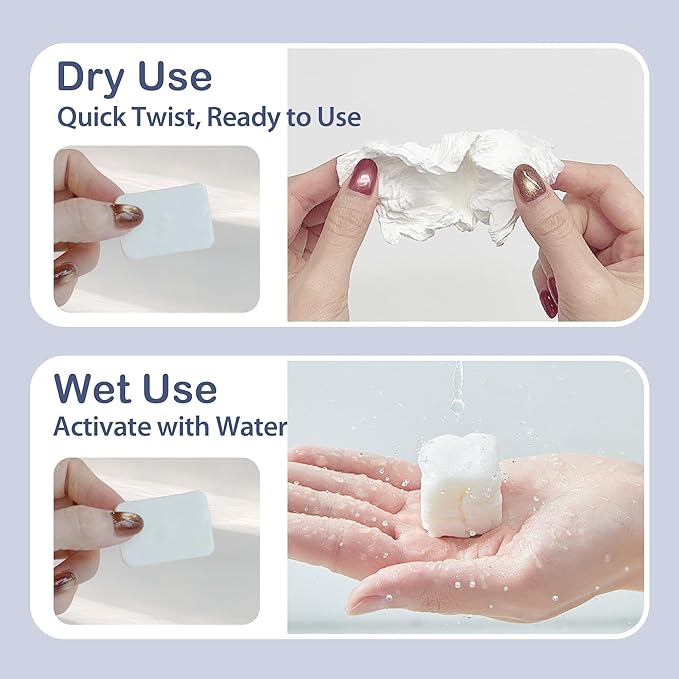 Ourmed Life Compressed Towel Tablets, Individually Wrapped Disposable Face - Image 6