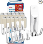 TAILI Hooks for Hanging, 10 Small Sticky Hooks and 12 Adhesive Strips, No by TAILI