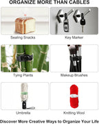 OneLeaf 16Pcs Adjustable Silicone Cable Ties, Reusable Cord Organizer - Image 7