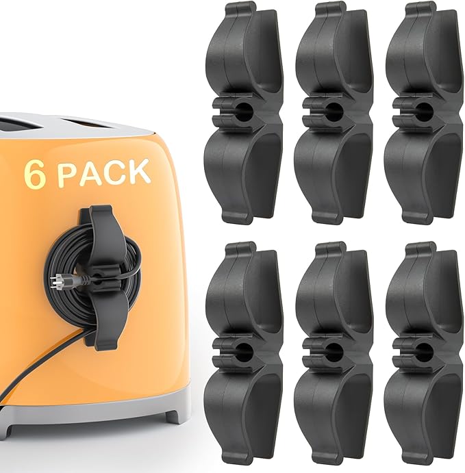 Cord Organizer for Kitchen Appliances-6 Pack, Appliance Cord Organizer stick on by Daisyhome