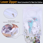 Breathable Mesh Laundry Hamper, Bringing Hooks Foldable Hanging Shower Caddy - Image 4