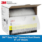 3M Easy Trap Sweep and Dust Sheets, 1 Roll of 250 8" x 6" Sheets, Disposable - Image 2