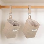 2 Pack Hanging Basket for Door, Small Jute Wall Storage, Hanging Storage Bags - Image 7