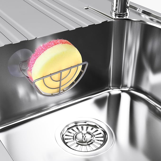 YeeBeny Kitchen Sink Suction Holder, Suction Cup Sponge Holder, Sponge Caddy - Image 3