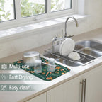 Christmas Dish Drying Mat for Kitchen Counter 2 Pack - Image 2