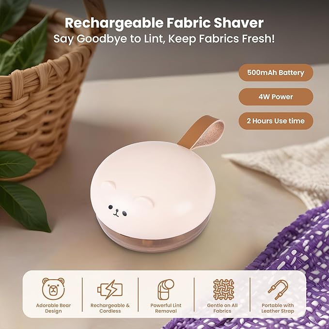 Rechargeable Fabric Shaver for Clothing | Electric Lint Remover for Clothes | - Image 2