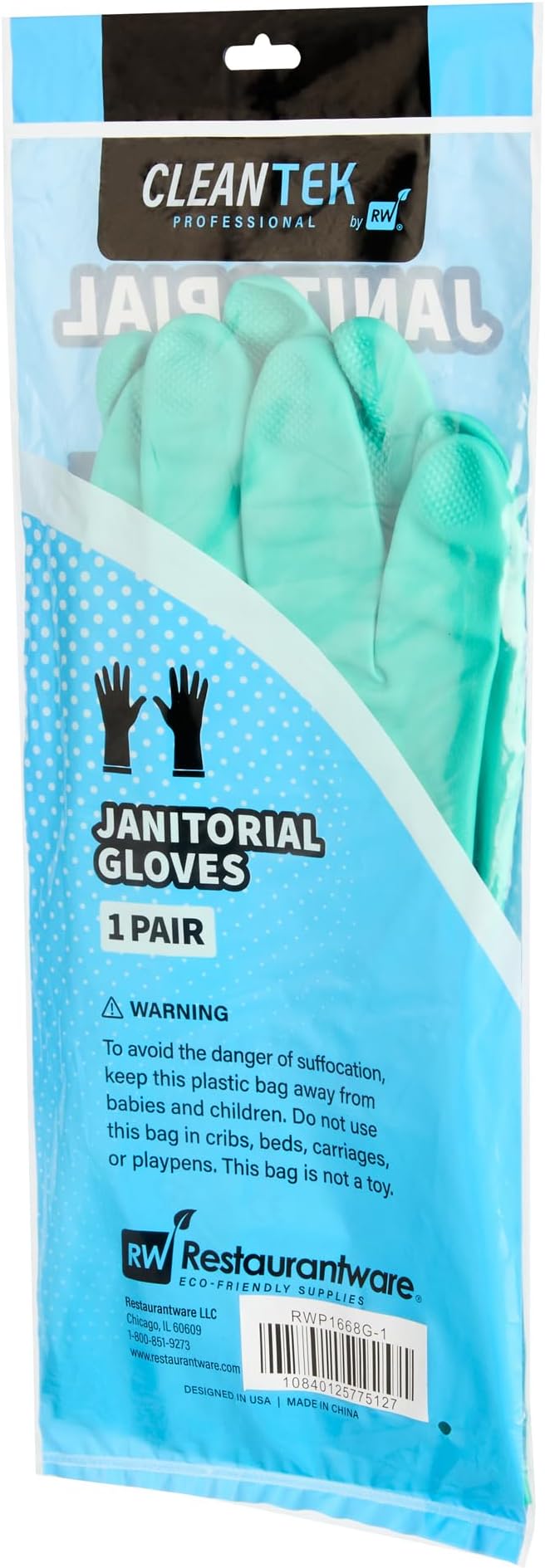 Restaurantware-Clean Tek Professional 15 Mil XXL Cleaning Gloves, 1 Pair Of - Image 2
