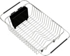 Adjustable Over Sink Dish Rack Stainless Steel Dish Drying Rack On Counter or - Image 6