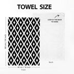 White Black Kitchen Towels Decorative Set of 4, Soft Absorbent Abstract Modern - Image 2