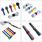 8 Inches Multi-Colour Reusable Cable Ties Cord Straps Multi-Purpose Wire Ties - Image 2