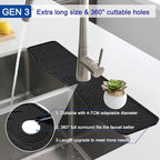 Meiliweser Silicone Faucet Splash Guard Gen 3-10° Large Slope & Adaptable Hole - Image 4