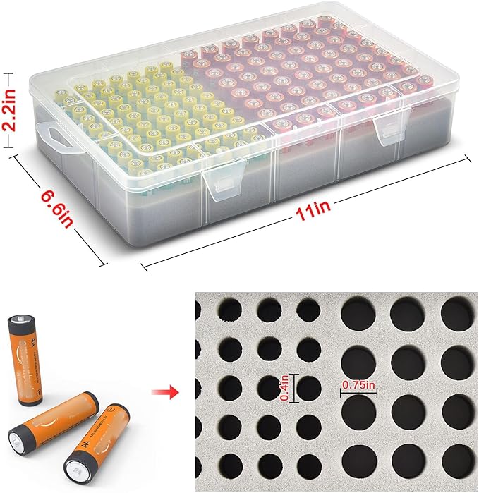 Battery Storage Organizer Case, Battery Vault Box Holder Container - Image 5