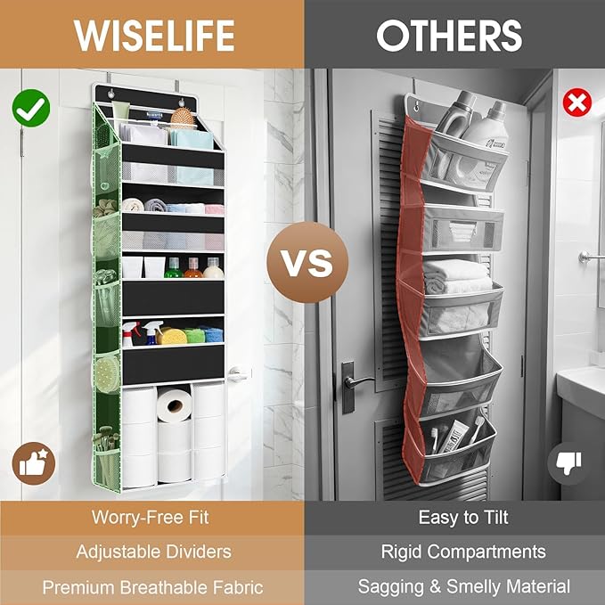 WISELIFE 5-Tier Over the Door Organizer - Image 6