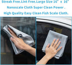 Easy Clean Fish Scale Nanoscale Cleaning Cloth, Streak Free Microfiber Glass - Image 2
