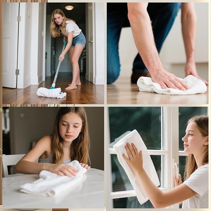 4 Pcs Extra Large Microfiber Cleaning Cloth, Lint and Streak Free - Image 7