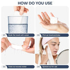 Disposable Face Towels 50 Count Compressed Towel Tablets 12×9 Inch Washcloths - Image 4