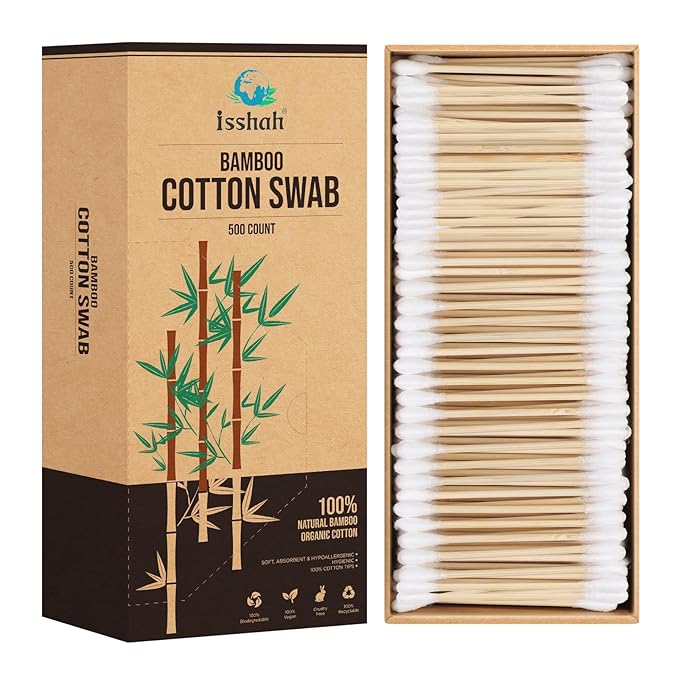 Bamboo Cotton Swabs by Isshah