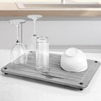 Stone Dish Drying Mats for Kitchen Counter 15.7"x 11.8" Quick Dry Stone Drying by Unknown