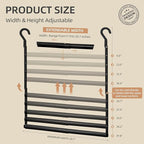 STORAGE MANIAC Adjustable Closet Rod Hanging Clothes Heavy Duty Closet Extender - Image 2