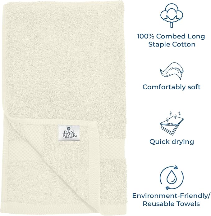 DAN RIVER 6-Pack Premium Hand Towels - Image 3