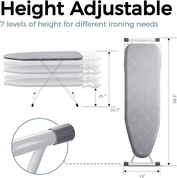 SheeChung Ironing Board 13"x43", Compact Ironing Board - Image 2