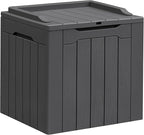 Greesum 31 Gallon Resin Deck Box All Weather Outdoor Storage Boxes for Patio Furniture Set,Outdoor Toys,Garden Tools,Gray by BuynowfromGreesum