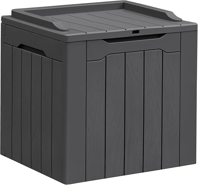 Greesum 31 Gallon Resin Deck Box All Weather Outdoor Storage Boxes for Patio Furniture Set,Outdoor Toys,Garden Tools,Gray by BuynowfromGreesum