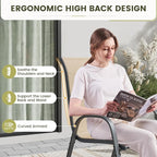 UDPATIO Patio Chairs Set of 4, Stackable Outdoor Dining Chairs with High Back, Breathable Outdoor Chair All Weather Textilene Fabric, 350LBS Capacity for Garden/Backyard (Brown) - Image 4