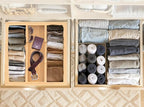 Bamboo Expandable Kitchen Drawer Organizer, 3-5 Slots Drawer Organizer - Image 9