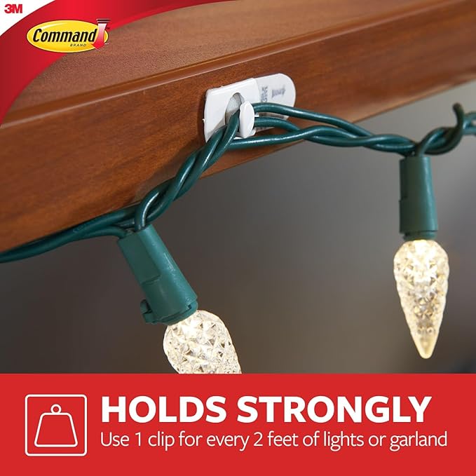 Command Decorating Clips, 40 Clips and 48 Strips, Damage-Free Hanging - Image 3