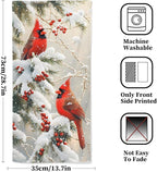 Red Birds Hand Towels Decorative Berry Branch Winter Kitchen Towels Soft - Image 2