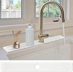 Stone Faucet Mat for Kitchen Sink- 23.6''x 3.9''Diatomite Fast-Drying Faucet Mat by CSTHTSC